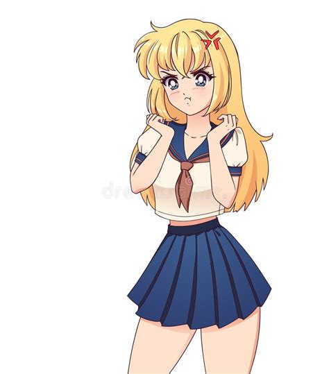 chica anime enojada